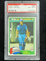 1981 Topps #660 Gary Carter Expos PSA 8 NM-Mint