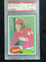 1981 Topps #691 Dick Ruthven Phillies PSA 8 NM-Mint