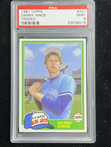 1981 Topps Traded #727 Danny Ainge Blue Jays PSA 9 Mint RC ID: 527029