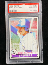 1979 Topps #243 Buck Martinez Brewers PSA 8 NM-Mint