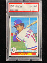 1979 Topps #478 Juan Beniquez Rangers PSA 8 NM-Mint