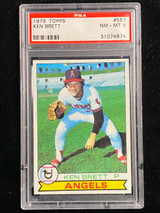 1979 Topps #557 Ken Brett Angels PSA 8 NM-Mint