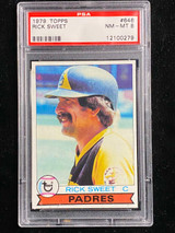 1979 Topps #646 Rick Sweet Padres PSA 8 NM-Mint