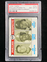 1979 Topps #722 Lonnie Smith Phillies PSA 8 NM-Mint Prospects Morrison Wright