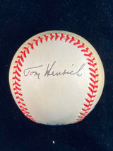 Tom Henrich Baseball PSA/DNA Autograph Signed Yankees Bobby Brown Ball ID: 528011