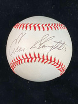 Enos Slaughter Baseball PSA/DNA Autograph Signed Cardinals William White Ball