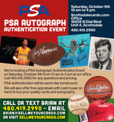 PSA Autograph Authentication at our Scottsdale Office October 9th PSA Autograph Authentication at our Scottsdale Office October 9th