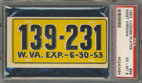1953 License Plates #68 West Virginia PSA 6 EX-MT  #*