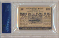 1954 Scoops #63 Morro Castle Burns W/Coating... PSA 6 EX-MT   #*