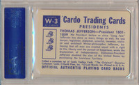 1958 CARDO TRADING #W-3 THOMAS JEFFERSON PSA 9 MINT   #*