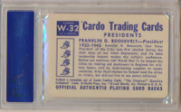 1958 CARDO TRADING #W-32 FRANKLIN ROOSEVELT PSA 9 MINT   #*