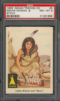 1959 INDIAN'S #5 INDIAN WOMAN & STONE  PSA 8 NM-MT   #*