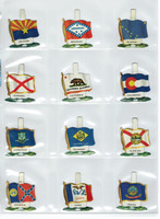 1959 PF19 CHAIN TAB "STATES FLAGS" CEREAL PREMIUMS SET (49) #*