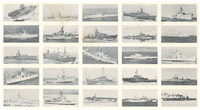 1960 Morse's Tea  Royal Canadian Navy  Uncut Sheet 25 Cards W/ Production Photos Of Ships 8" X 10" Lot 22 #*