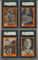 1961 Nu-Cards Horror Monster Series Orange Set 80 SGC Graded GPA 77.38  #*