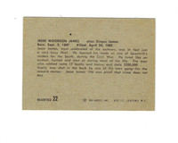 1961 Nu-Card #22  Jesse James  Wanter Poster   #*