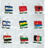 1960's Chain Tab "National Flags" Cereal Premiums Lot 33 Different  #*#