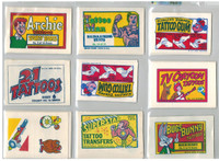 1971 Topps & Scanlen's  T V Cartoon Tattoo's Lot 12 & Lot of Tattoos Apart  #*