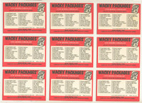 1973/77 Wacky Packages Series 12 Puzzle Set Only (9) Cards   #*
