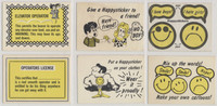 1974 Fleer Happy Stickers (1 Sticker & 3 Cards plus 2 Elevator Cards) #*sku33926