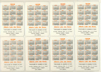 1988 Lisbon, Portugal Calendar Planes Lot 8   #*