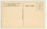 Bob Hope & Tom Breneman Post Card Back  #*