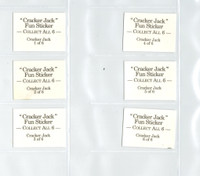 1996 Cracker Jack  Fun Stickers  Set  6   #*