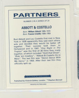 1992 Victoria Gallery London Partners Film Stars #2/20 Abbott & Costello Nr-Mt  #*