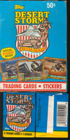 1991 TOPPS DESERT STORM (BLUE) SERIES 1 WAX BOX (36) WAX PACKS  #*