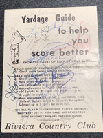 Bob Hope Joe Louis Nicklaus Palmer Snead Signed Scorecard PSA/DNA 24 Autos