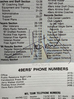 1987 49ers Media Guide 95 Autographs Montana Lott DeBartolo Young Signed PSA/DNA