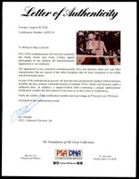Hank Aaron Jocko Conlan Signed Color 8x10 Photo PSA/DNA Full Letter Auto Braves