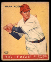 1933 Goudey #39 Mark Koenig Excellent RC Rookie  ID: 237154
