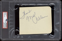 Mel Allen Album Page Signed Auto Yankees Announcer PSA/DNA