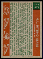 1959 Topps #317 Richie Ashburn/Willie Mays N.L. Hitting Kings UER Excellent+  ID: 233431