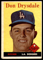 1958 Topps #25 Don Drysdale Very Good  ID: 221220