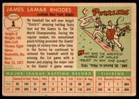 1955 Topps #1 Dusty Rhodes Very Good  ID: 219779