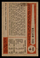 1954 Bowman #6 Nellie Fox VG-EX  ID: 282807