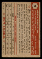 1952 Topps #81 Vern Law Very Good 