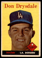 1958 Topps #25 Don Drysdale Very Good  ID: 258034