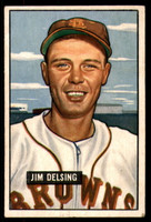 1951 Bowman #279 Jim Delsing Excellent RC Rookie 