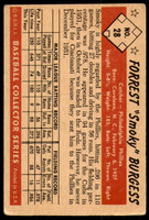 1953 Bowman Color #28 Smoky Burgess Excellent 