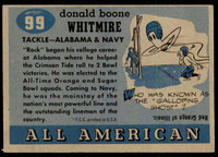 1955 Topps All American #99 Don Whitmire Excellent+ SP 