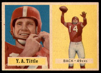 1957 Topps #30 Y. A. Tittle Excellent+ 