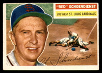 1956 Topps #165 Red Schoendienst Grey Backs Very Good 