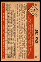 1953 Bowman Color #53 Del Rice Excellent 
