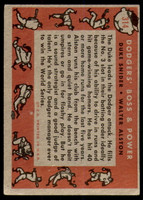 1958 Topps #314 Duke Snider/Walt Alston Dodgers' Boss & Power VG-EX 
