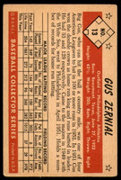 1953 Bowman Color #13 Gus Zernial Excellent 