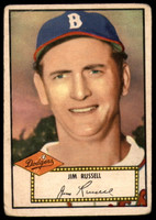 1952 Topps #51 Jim Russell G-VG Red Back 