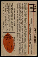 1953 Bowman #81 Pat Harder Very Good SP 